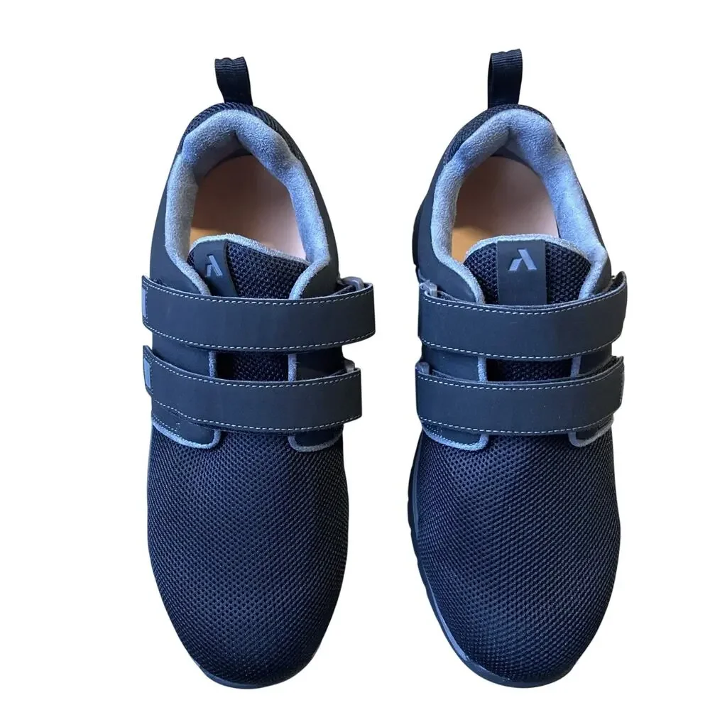Anodyne Sneaker Men Sz 10.5 Wide Black No.74 Double Hook & Loop Strap Diabetic